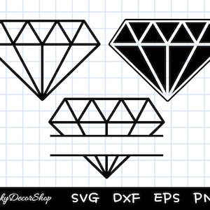 Puede incluir: Tres formas de diamante en blanco y negro. Los dos diamantes superiores son sólidos, mientras que el diamante inferior tiene un espacio para texto en el medio.