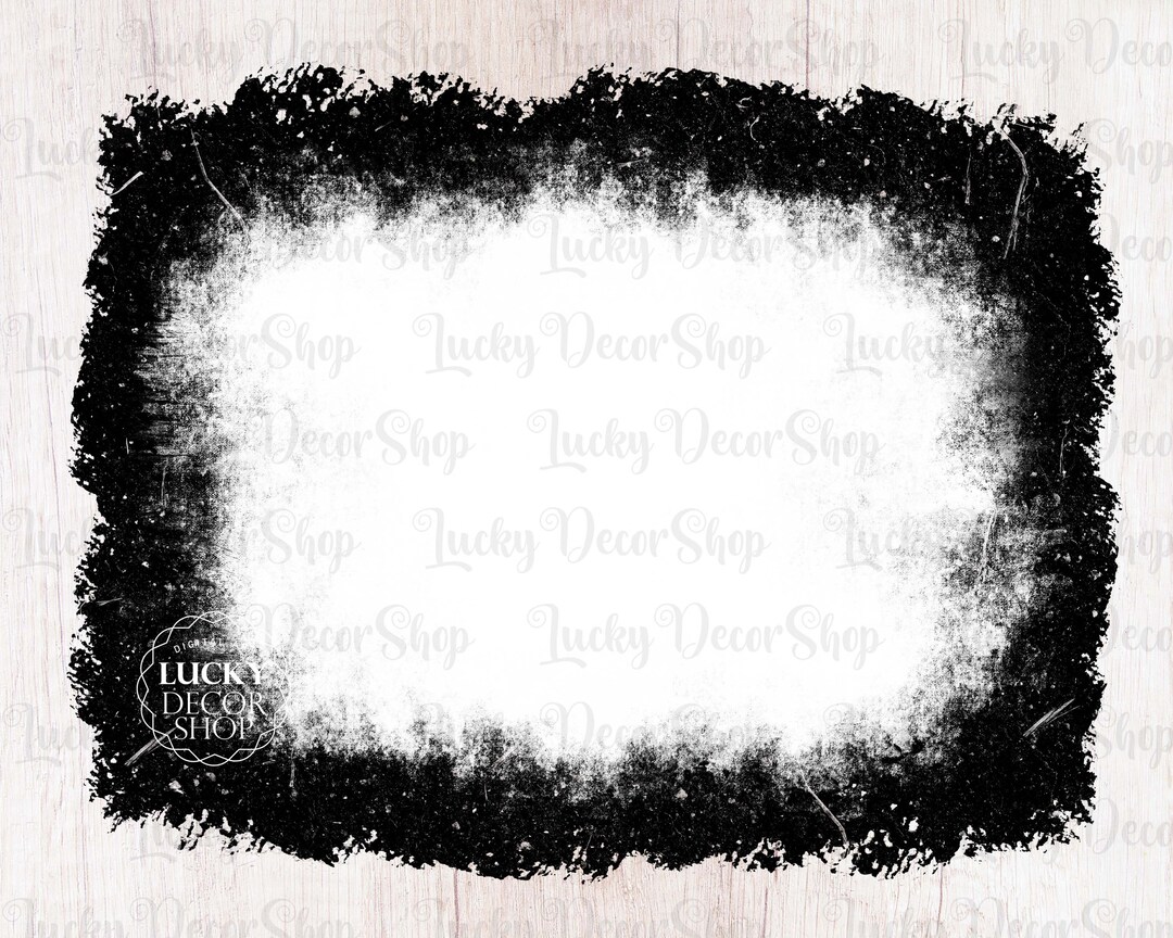 Grunge Black Frame PNG: Distressed Background (digital Download) - Etsy