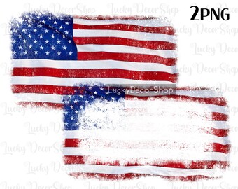 Distressed USA Flag PNG: Patriotic Sublimation Background (Digital Download)