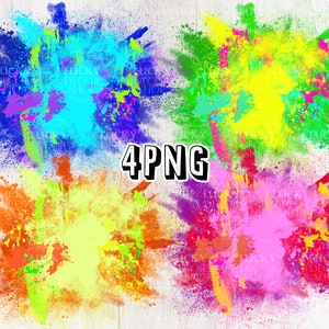 Splatter Hintergrund, bunte Farbspritzer PNG, Sublimation, Druckhintergrund, Sublimationsdesigns