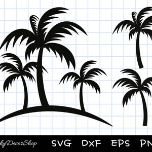 Palm Tree svg, Cut Files, silhouette, cricut, cut file, Svg, Dxf, Eps, Png, Digital download