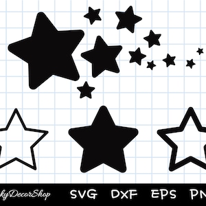 Stern svg, Stern Clipart, Stern PNG, Stern Schnittdateien, Stern Umriss SVG, Stern Vektor, Schnittdateien, Silhouette, Cricut, SVG, Png, Dxf, Eps