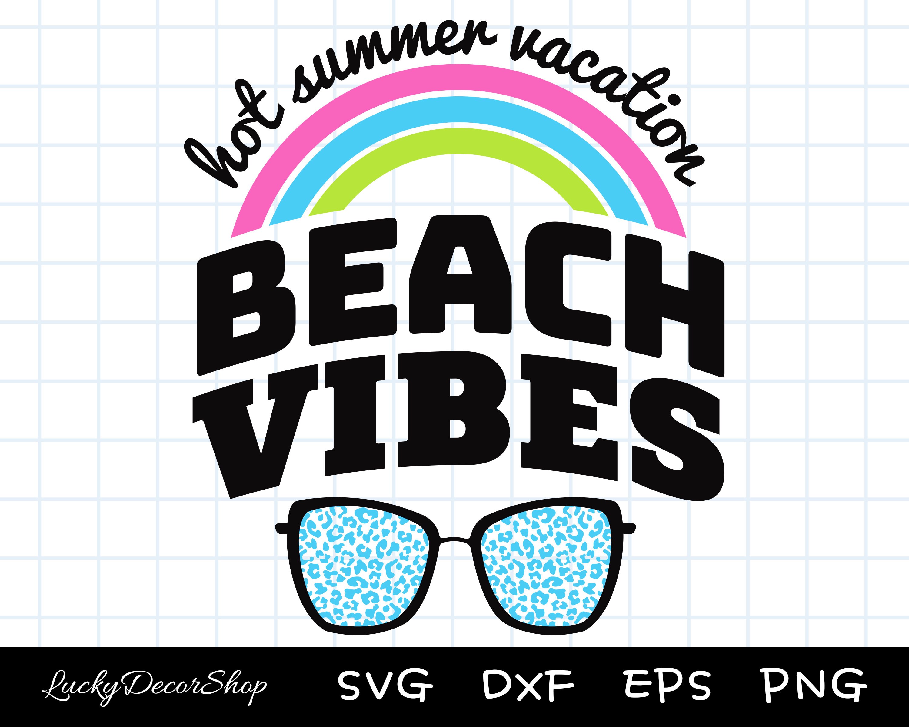 Beach Vibes SVG Beach Svg Summer svg Cut File Svg Dxf | Etsy