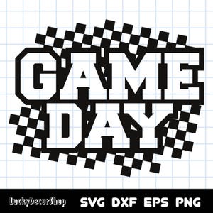 Spiel Tag SVG Schnittdatei: T-Shirt Design (Digitaler Download)