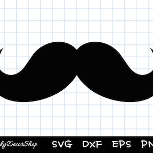 Bigode svg, Arquivo de corte de bigode, Silhueta, Cricut, Svg,Png,Dxf, Eps, Download digital instantâneo