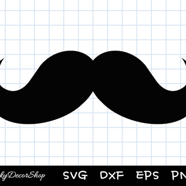 Mustache svg, Mustache Cut File, Silhouette, Cricut, Svg,Png,Dxf, Eps, Instant Digital Download