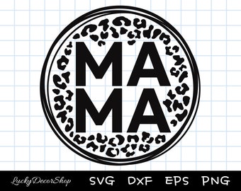 Leopard Mama SVG: Cheetah Mom Shirt Design (digital Download