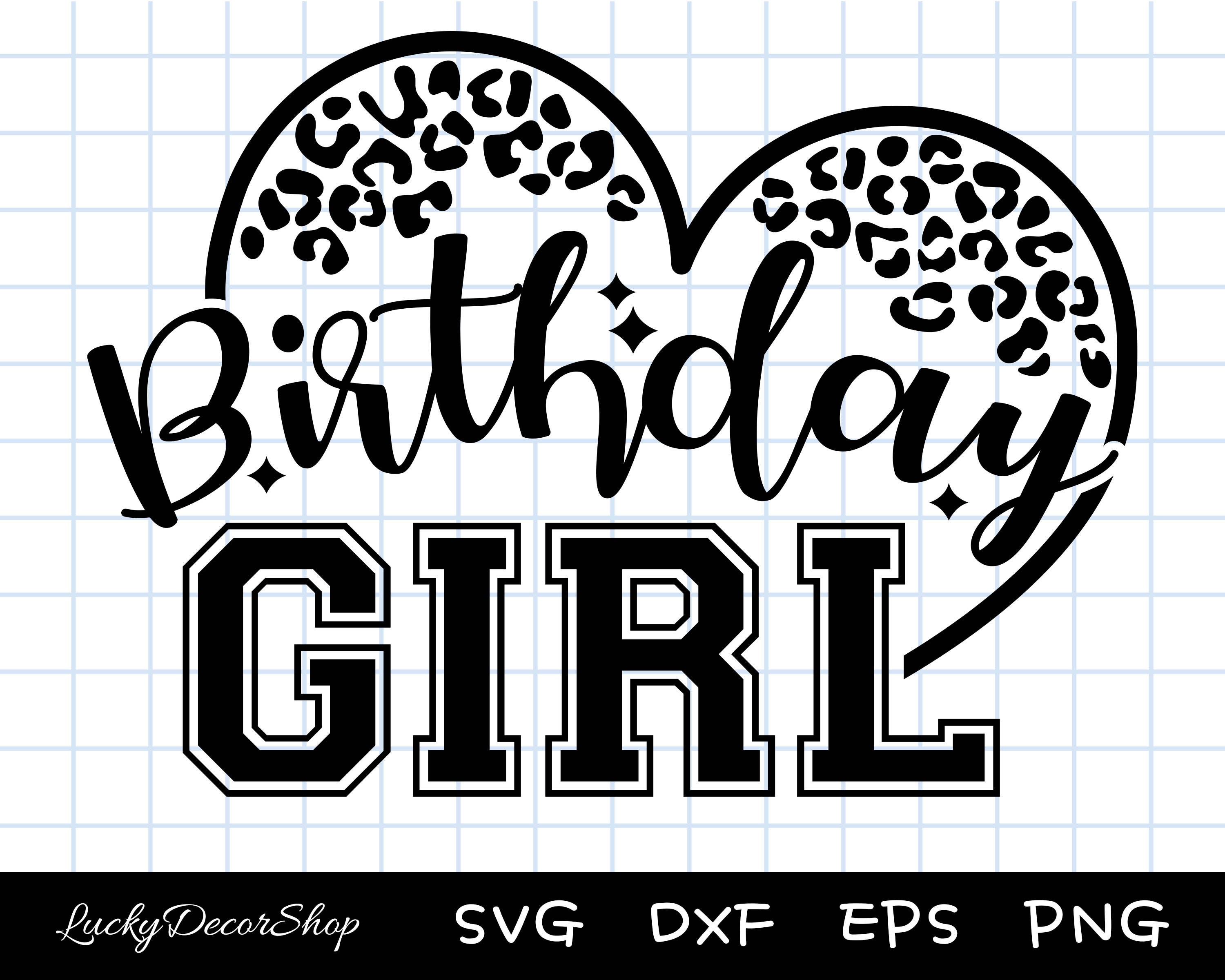 Birthday girl, girly birthday shirt design - free svg file for members -  SVG Heart