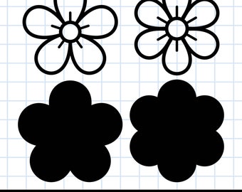 Layered Flower SVG, Flower SVG, Cut Files, Silhouette, Cricut, Svg,Png,Dxf, Eps