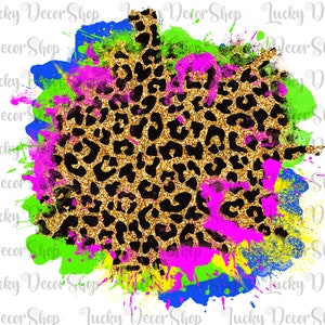 Splatter Background, Leopard Splatter PNG, Sublimation, Printing Background, Sublimation Designs