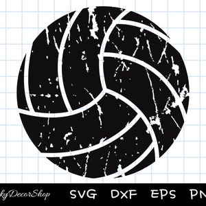 Beunruhigt Beachvolleyball SVG: Grunge Schnittdatei (Digitaler Download)