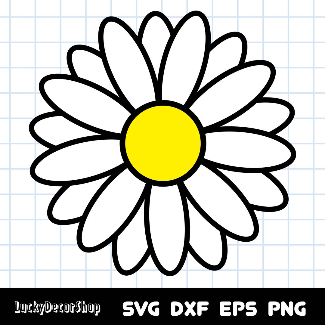 Daisy Flower, Daisy SVG, Flower Clipart, Cut Files, Silhouette, Cricut ...