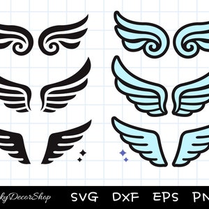 Angel Wings SVG, Angel Wing Vector, Angel svg, Wings svg, Cut Files, silhouette, cricut, cut file, Svg, Dxf, Eps, Png, Digital download