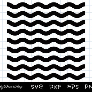 Fala SVG, Klipart linii fali, Wzór fali svg, Plik do cięcia, Natychmiastowe pobieranie, Sylwetka, Cricut, Svg, PNG, DXF, Eps