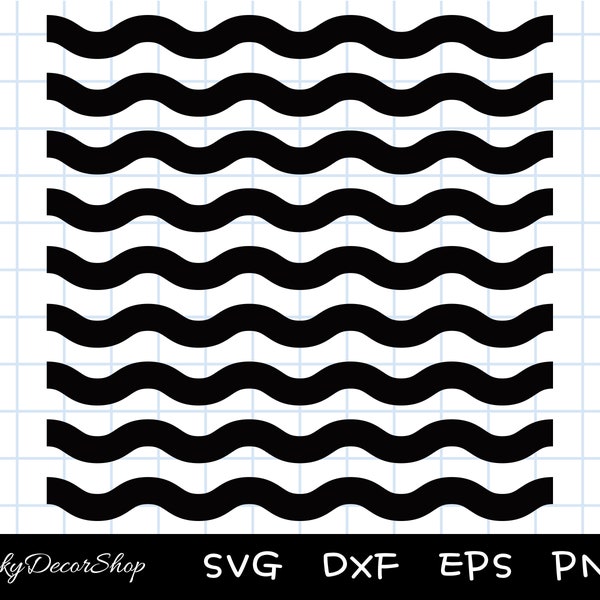 Wave SVG, Wave Line Clipart, Wave Pattern svg, Cut File, Instant Download, Silhouette, Cricut, Svg,Png,Dxf, Eps