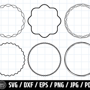 CIRCLE FRAME svg, Circle svg, Circle monogram svg, Circle svg, Frame svg, Doodle Circle svg, cut file, Cricut, Silhouette
