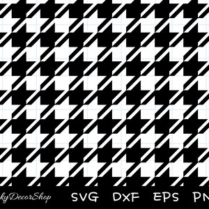 Motif SVG, dent de poule chèque svg, chèque svg, fichiers coupés, Cricut, Silhouette, svg dxf png eps, fichiers vectoriels