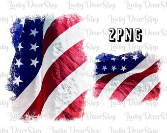 Distressed USA Flag PNG: Sublimation Background (Digital Download)