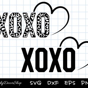 Luipaard Xoxo Svg, Valentijnsdag Svg, Xoxo Svg, liefde Svg, Valentijn svg, gesneden bestanden, silhouet, Cricut, Svg, Png, Dxf, Eps
