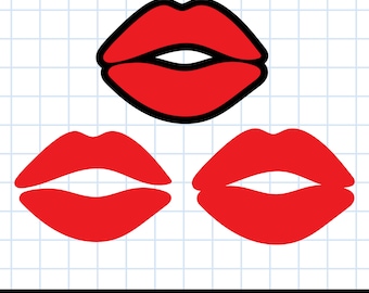 Kiss Mark Svg, Kissmark Clipart, Lips Png, Kiss Mark Dxf, Kiss