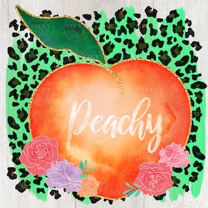 Peach PNG sublimation file, DIGITAL DOWNLOAD, Leopard Peach, Sublimation Designs, Peach Sublimation