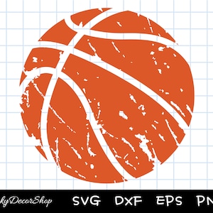 Distressed Basketball SVG, Grunge Basketball SVG, Basketball svg, Basketball Clipart, Schneidedatei, Silhouette, Cricut, SVG, Png, Dxf, Eps
