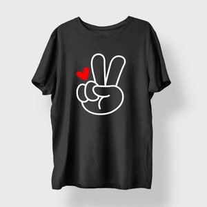 Peace Hand SVG, Peace Sign, Hand Symbol, Peace SVG Clipart, Finger, Cut Files, Silhouette, Cricut, Dxf, Png, Eps image 2