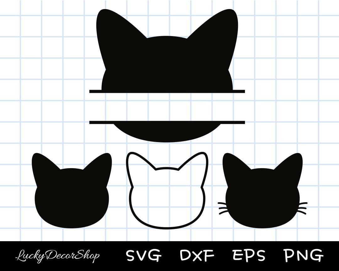 Cat SVG Cat Name Frame SVG CAT Monogram Cat Split Name Etsy