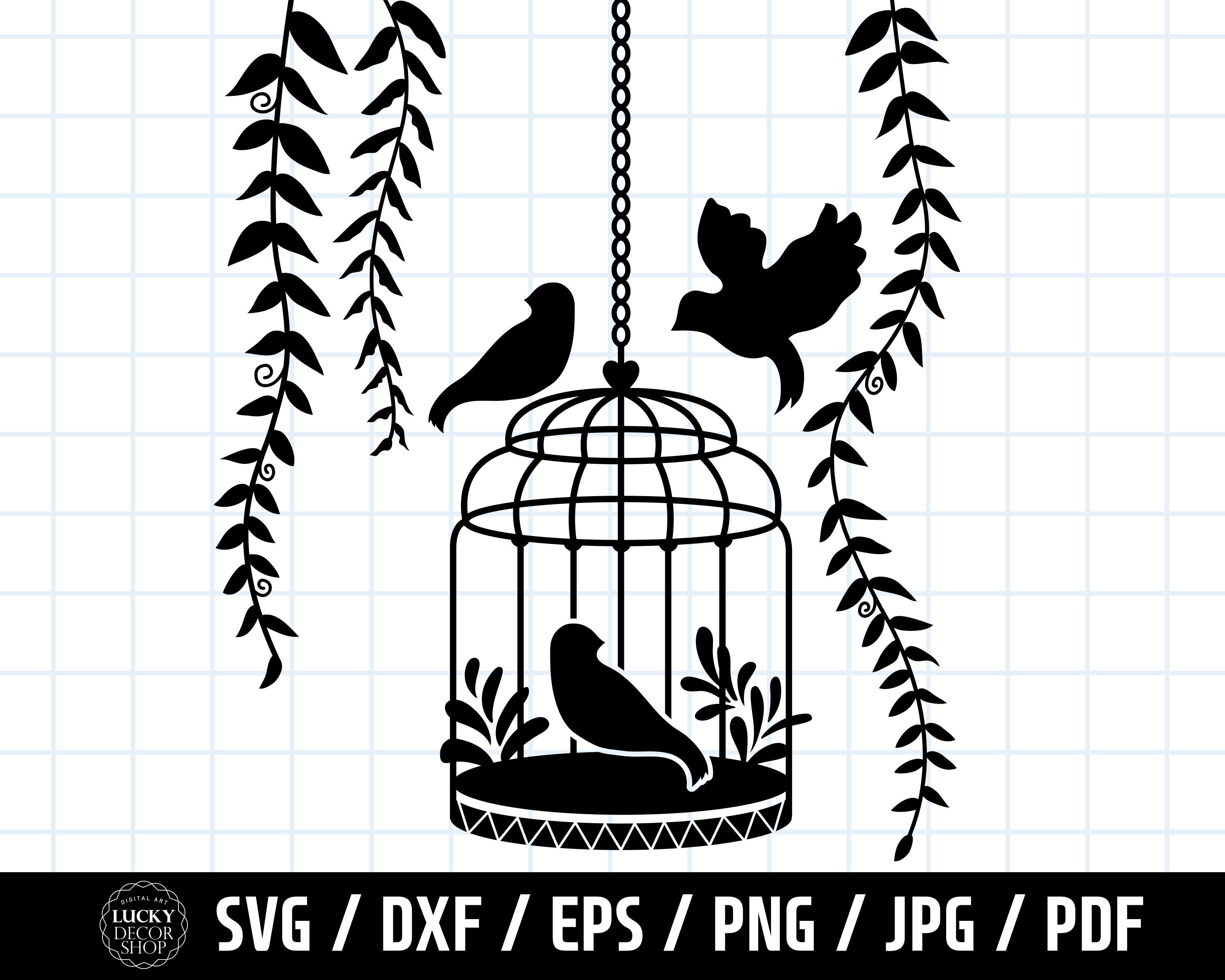 Birdcage SVG png eps dxf jpg pdf Birdcage Clipart Etsy