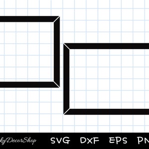 Rectangle cadres SVG, cadre carré SVG, cadres SVG, fichiers de coupe, Silhouette, Cricut, Svg, Png, Dxf, Eps