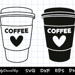 Coffee cup svg, Coffee svg, takeaway cup svg, Cut Files, silhouette, cricut, cut file, Svg, Dxf, Eps, Png, Digital download