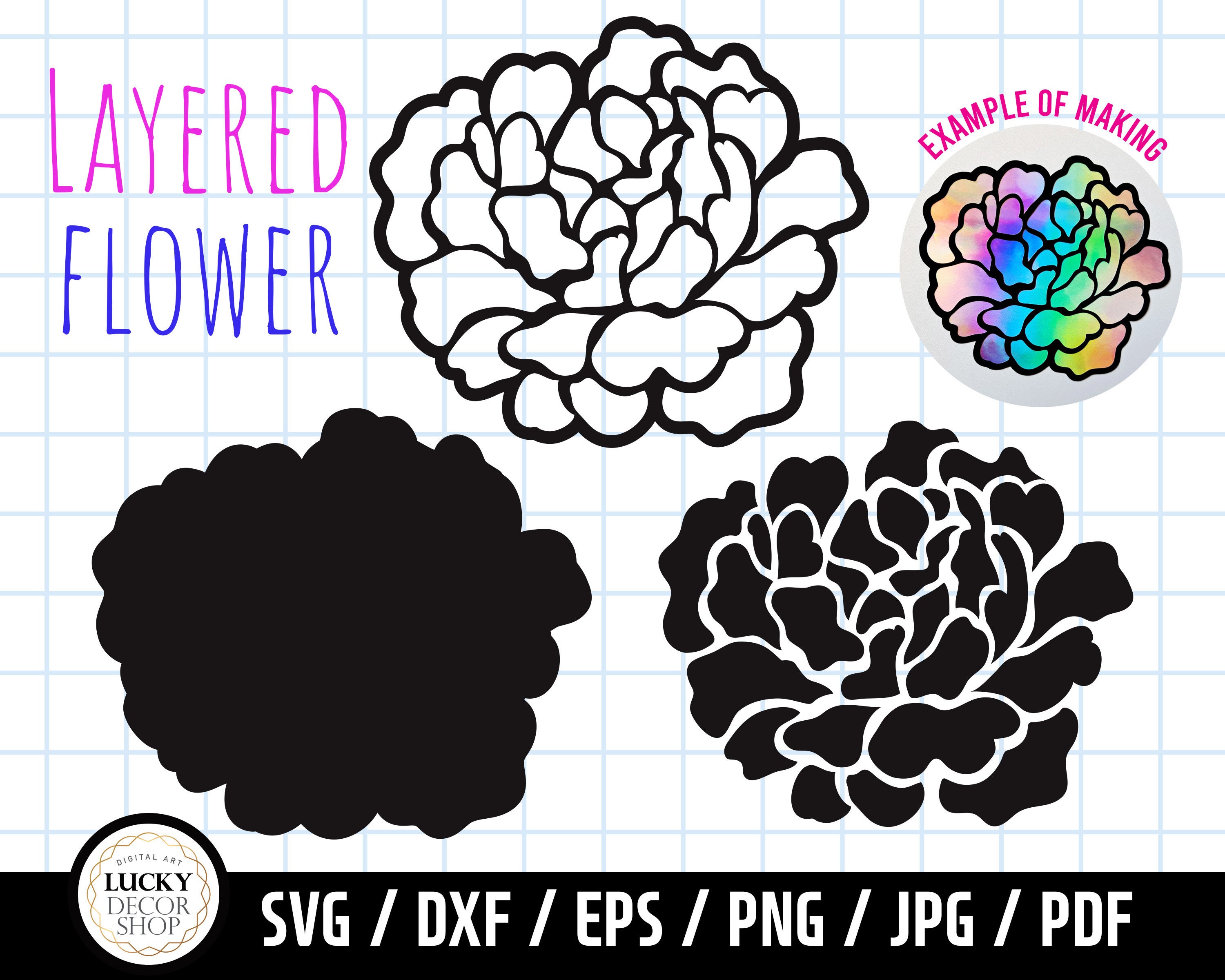 Famous Layered Flower Svg Free Ideas - vrogue.co