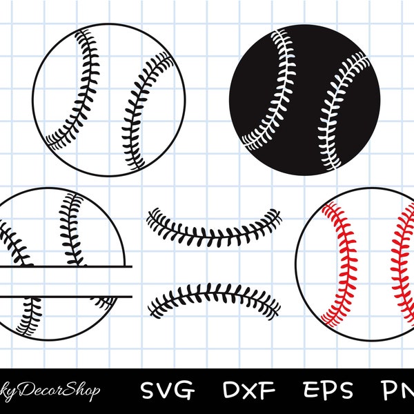 Baseball Outline Svg, Baseball Svg, Baseball Monogram SVG, cut file, Silhouette, Cricut, Svg,Png,Dxf, Eps