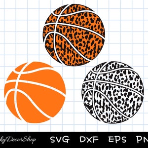 Leopard Basketball SVG: Schnittdateien für Cricut, Silhouette (digitaler Download)