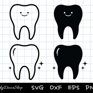Svg de dent, forme de dent SVG, contour des dents, dentiste SVG, svg dentaire, fichier de coupe, silhouette, cricut, couper fichier, Svg, Dxf, Eps, Png