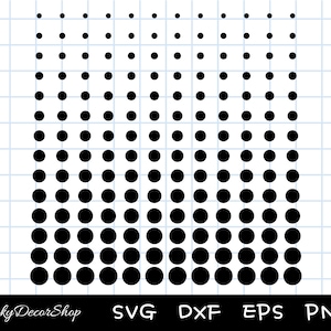 Patrón de puntos SVG, Puntos SVG, lunares svg, Patrón de puntos de semitono svg, Archivo de corte, Silueta, Cricut, Svg, Png, Dxf, Eps