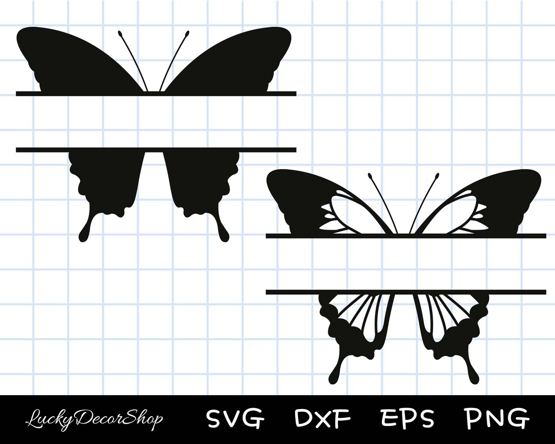 Butterfly SVG Butterfly Split Monogram Butterfly Name Frame - Etsy Canada