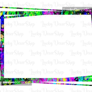 Paint Splatter Frame PNG, Paint splatter Frame, Neon splatter Frame, Sublimation, Printing Background, Sublimation Designs