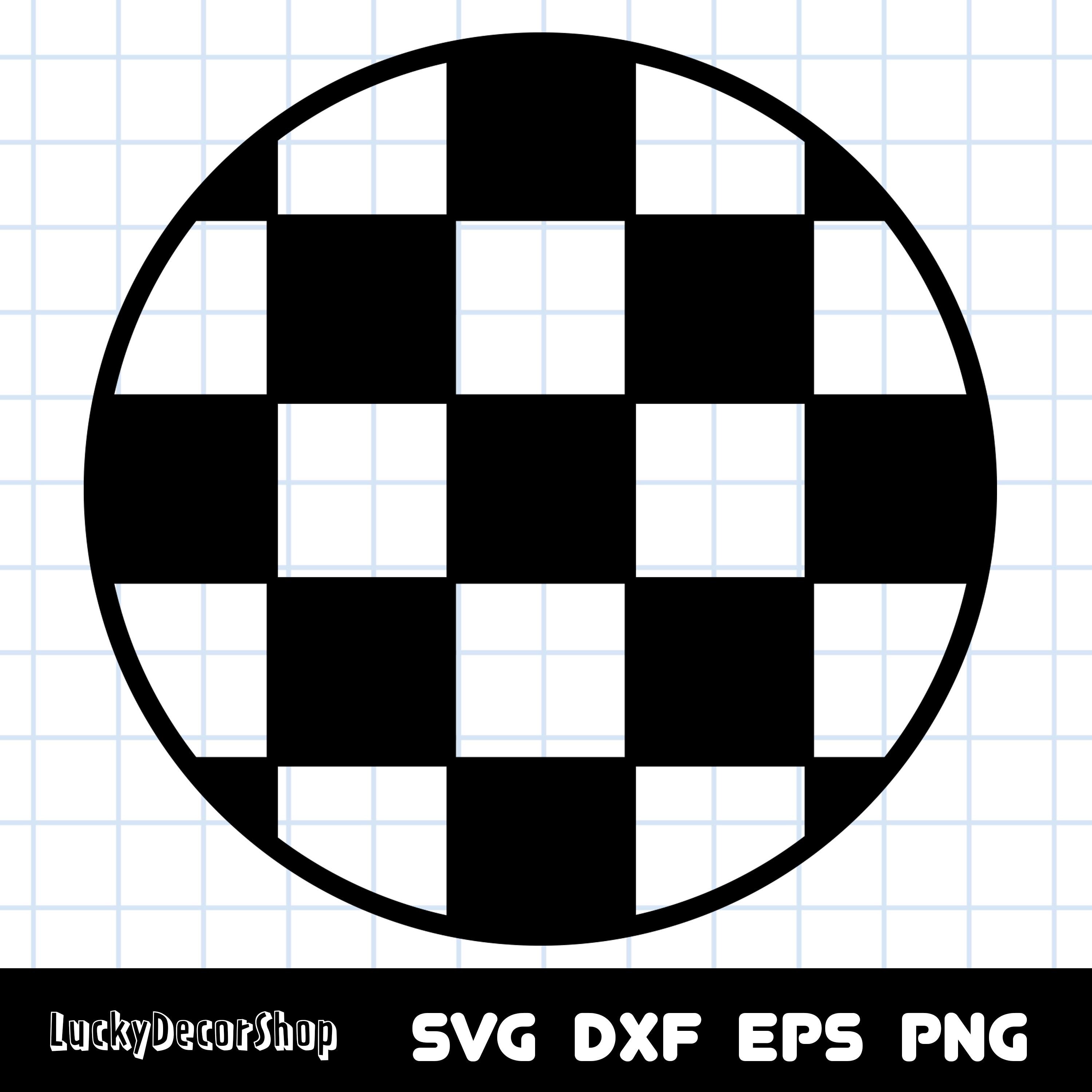 Checkered Circle Svg, Checkered Pattern Svg, Checkerboard Svg, Cut ...