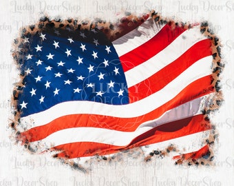 Amerikansk flagga png, USA:s flagga leopard png, sublimeringsdesigner, bakgrund, amerikansk flagga med nödtryck, USA:s flagga png