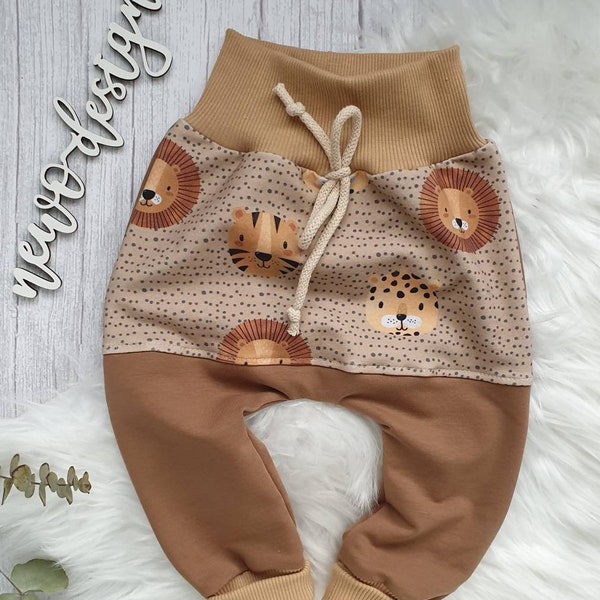 Handmade Pumphose in verschiedenen Größen, Löwe, Tiger, Afrika, Safari, Geschenk, Baby, Junge Mädchen, ootd, Lieblingsteil