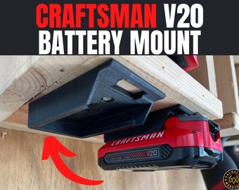 Craftsman V20 Battery Mount | Tool Storage Organizer | 3D Printed