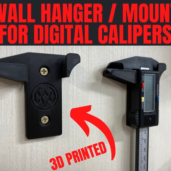 Digital Caliper Mount / Holder | Tool Storage Organizer | 3D Printed