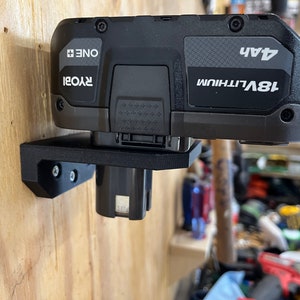 Uchwyt na akumulator Ryobi 18 V | Organizer do przechowywania narzędzi | Druk 3D