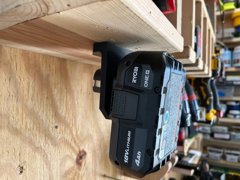 Ryobi 18V Battery Mount Tool Storage Organizer 3D Printed Etsy