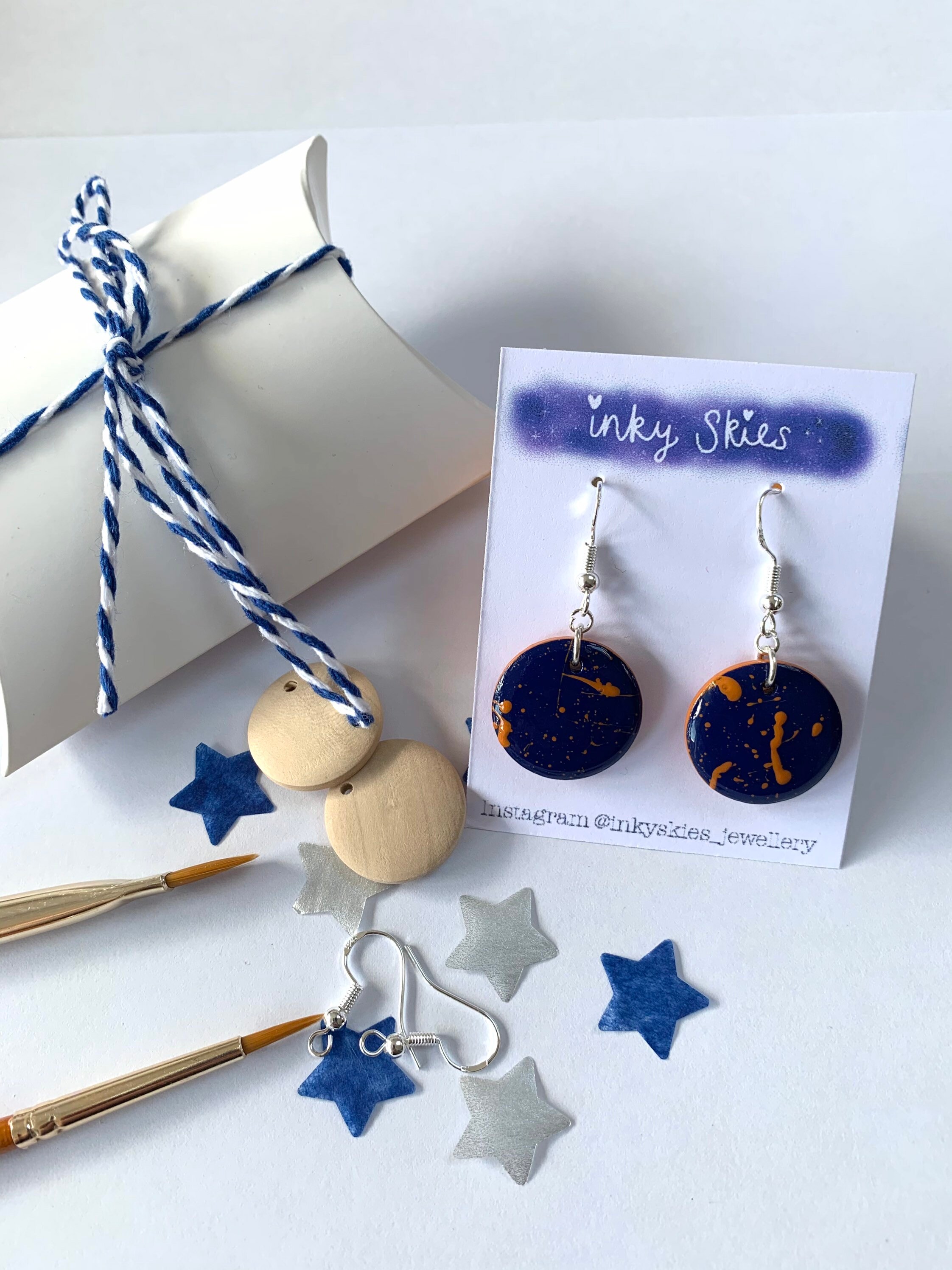 Funky Earrings handmade earrings gift for her Circle wooden Etsy