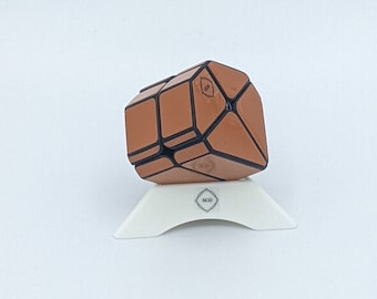 2x2x2 Nut Brown Compressed Mirror Cube / Puzzle / Hecho a mano