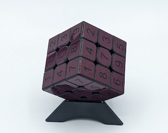 3x3x3 Marone Sudoku Cube / Puzzle / Hecho a mano
