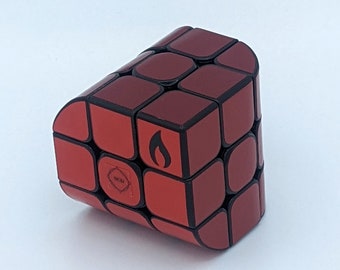 Cubo Penrose Elemental de Fuego 3x3x3 / Rompecabezas / Hecho a mano