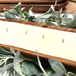 Beautiful Large Hand Carved Grand Dough  Bowl Candle/Natural Soy wax/ Christmas decor/ Fall / wedding / FarmHouse Decor/ Elegant Gifts